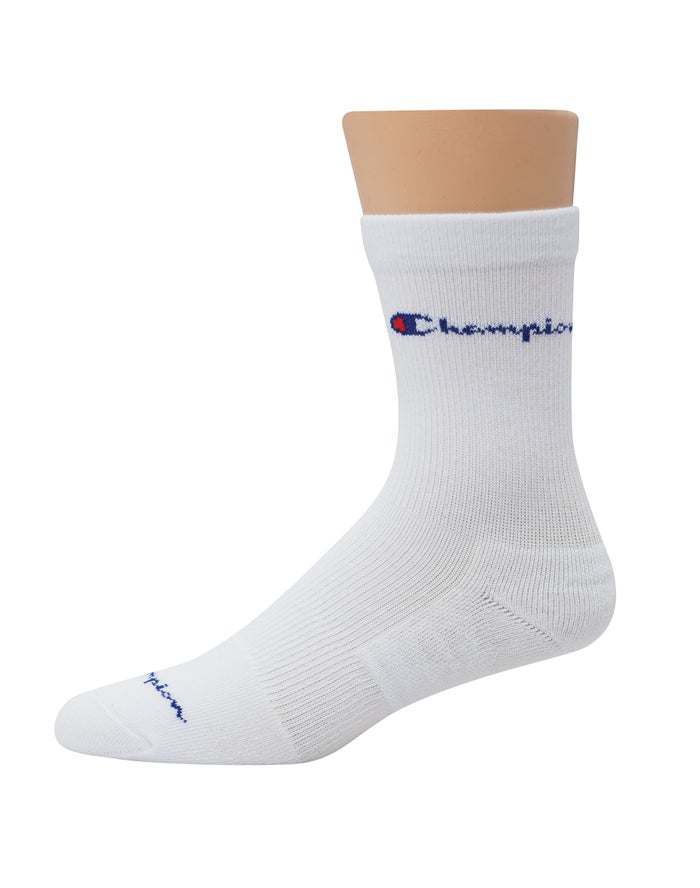 Champion Compression Mid-Crew 3-Pairs - Miesten Valkoinen Sukat - Suomi 5019246-CY